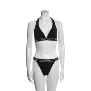NWT Dolce & Gabbana logo-band bikini